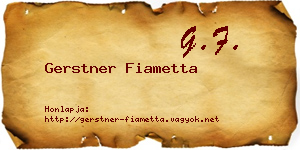 Gerstner Fiametta névjegykártya